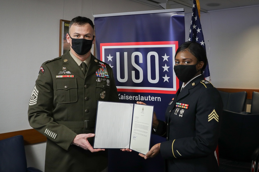 Sgt. Mary Ehiarinmwian 2020 USO Soldier of the year