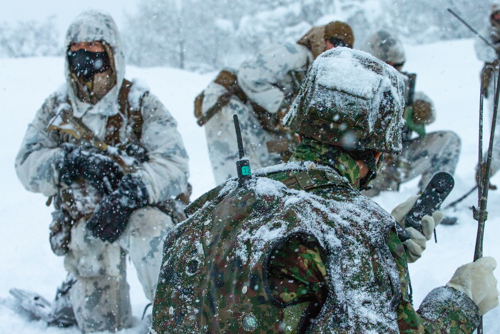 Marines with 3/8 and JGSDF personnel conduct the final training of Forest Light