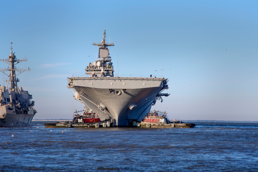 USS Kearsarge Gets Underway for Sea Trials