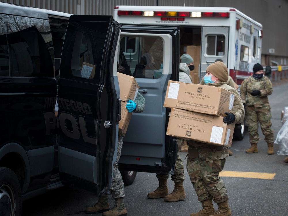 Connecticut Guard supports PPE distribution