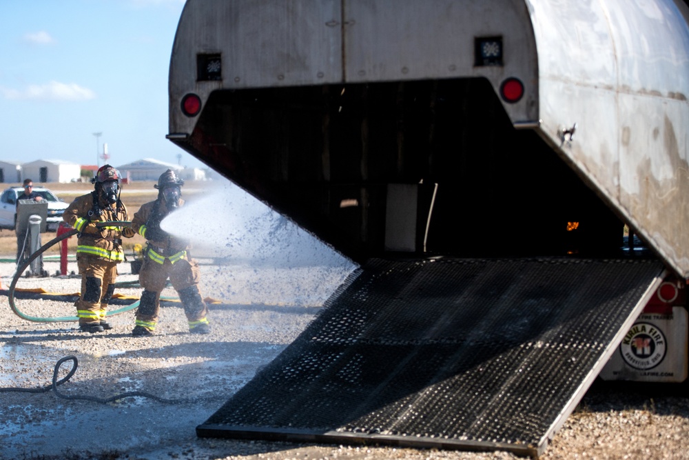 JBSA firefighters conduct semi-annual aircraft rescue, firefighting training