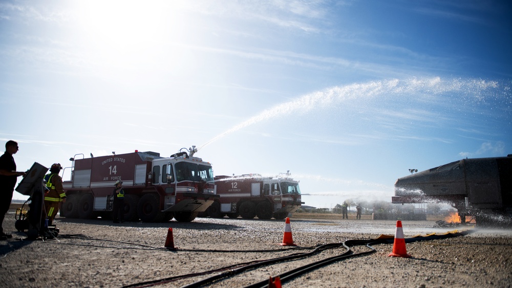 JBSA firefighters conduct semi-annual aircraft rescue, firefighting training