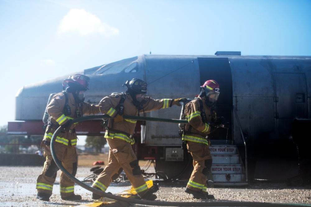 JBSA firefighters conduct semi-annual aircraft rescue, firefighting training