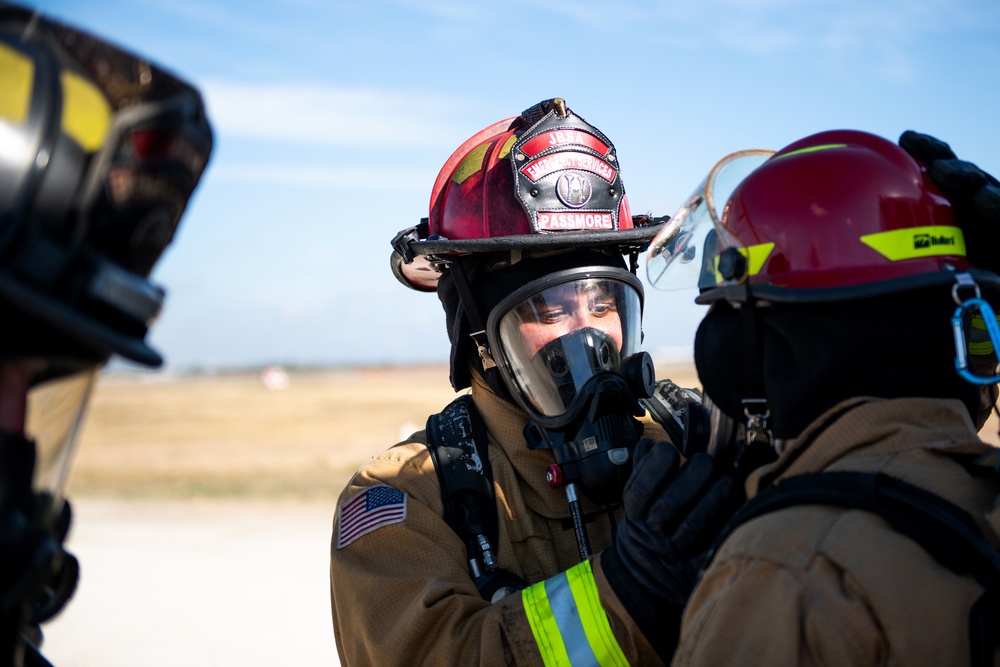 JBSA firefighters conduct semi-annual aircraft rescue, firefighting training