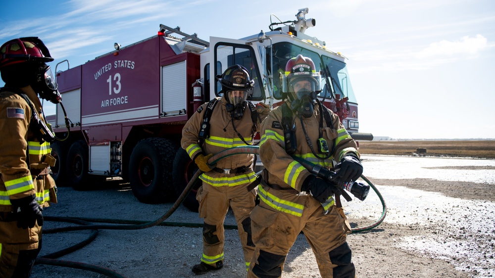 JBSA firefighters conduct semi-annual aircraft rescue, firefighting training