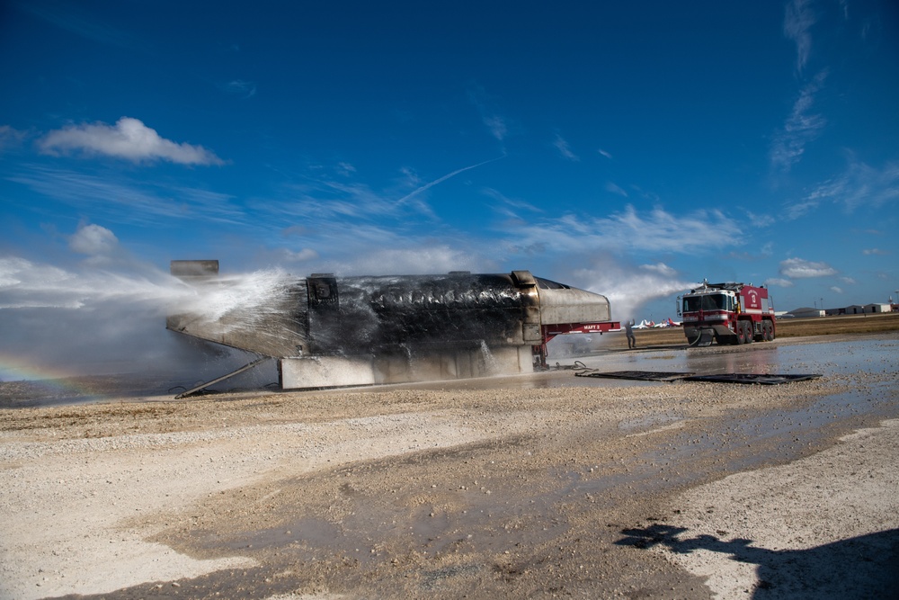 JBSA firefighters conduct semi-annual aircraft rescue, firefighting training