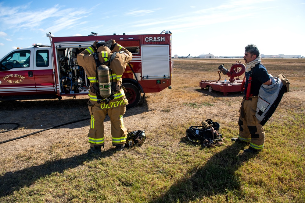 JBSA firefighters conduct semi-annual aircraft rescue, firefighting training