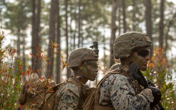 3rd Battalion, 6th Marine Regiment conducts live-fire training on Camp Lejeune’s improved G-36 Company Assault Range