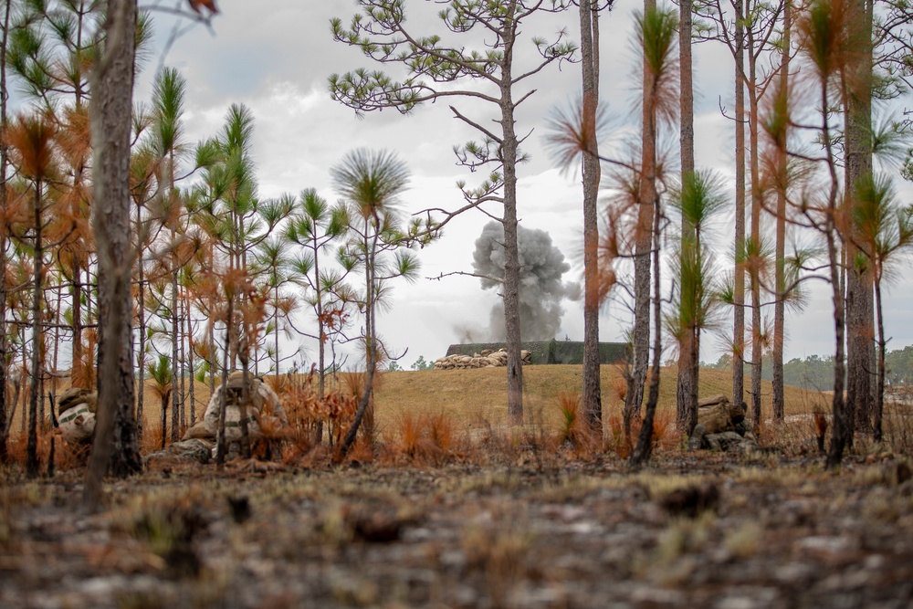 3rd Battalion, 6th Marine Regiment conducts live-fire training on Camp Lejeune’s improved G-36 Company Assault Range