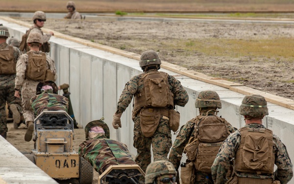 3rd Battalion, 6th Marine Regiment conducts live-fire training on Camp Lejeune’s improved G-36 Company Assault Range