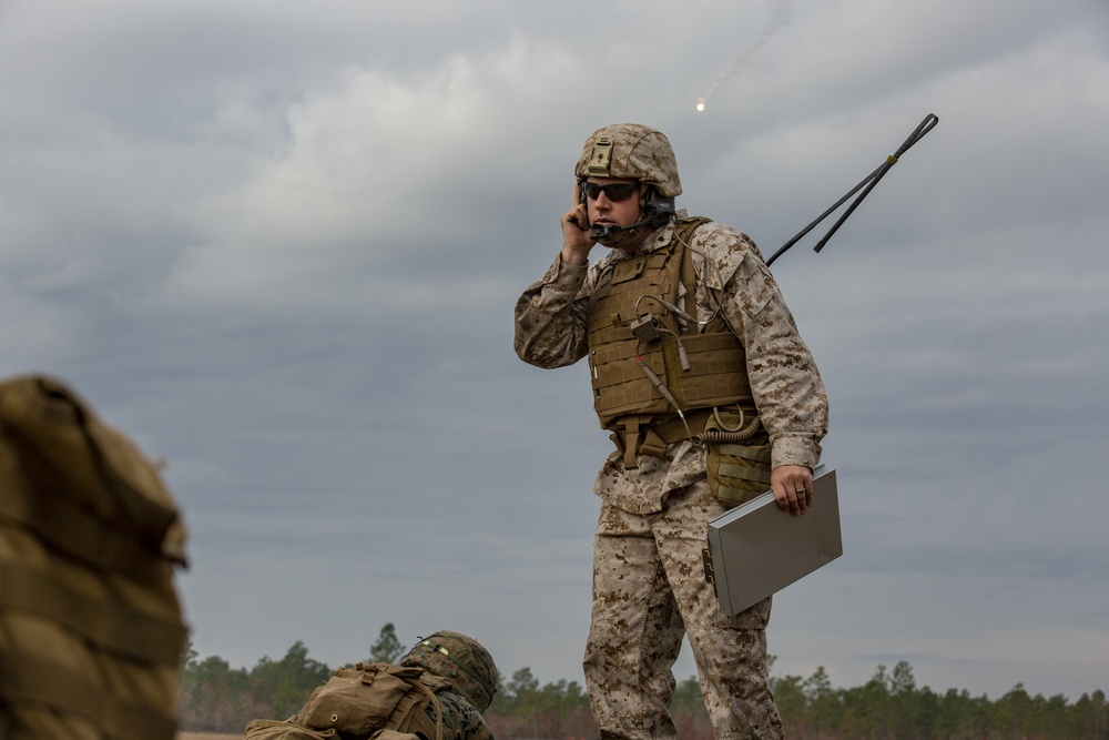 3rd Battalion, 6th Marine Regiment conducts live-fire training on Camp Lejeune’s improved G-36 Company Assault Range