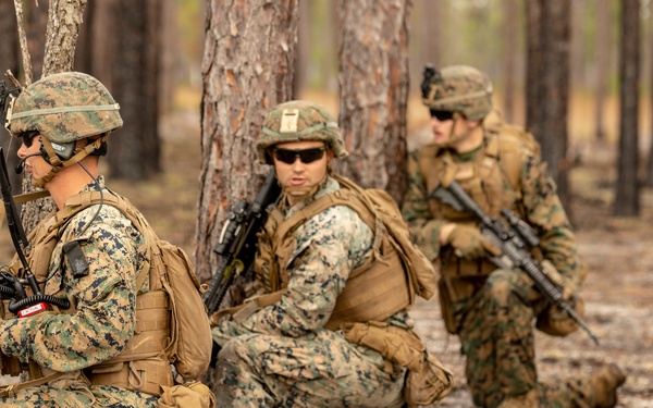 3rd Battalion, 6th Marine Regiment conducts dry-fire training on Camp Lejeune’s improved G-36 Company Assault Range