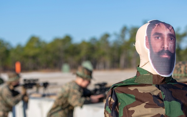 3rd Battalion, 6th Marine Regiment conducts dry-fire training on Camp Lejeune’s improved G-36 Company Assault Range