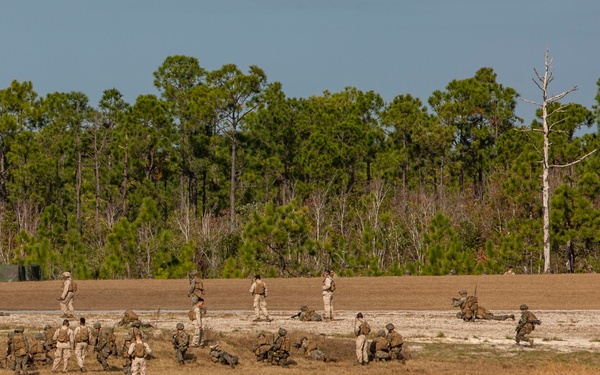 Marine Corps leaders view company level training capabilities at Camp Lejeune’s new Company Assault Range G-36