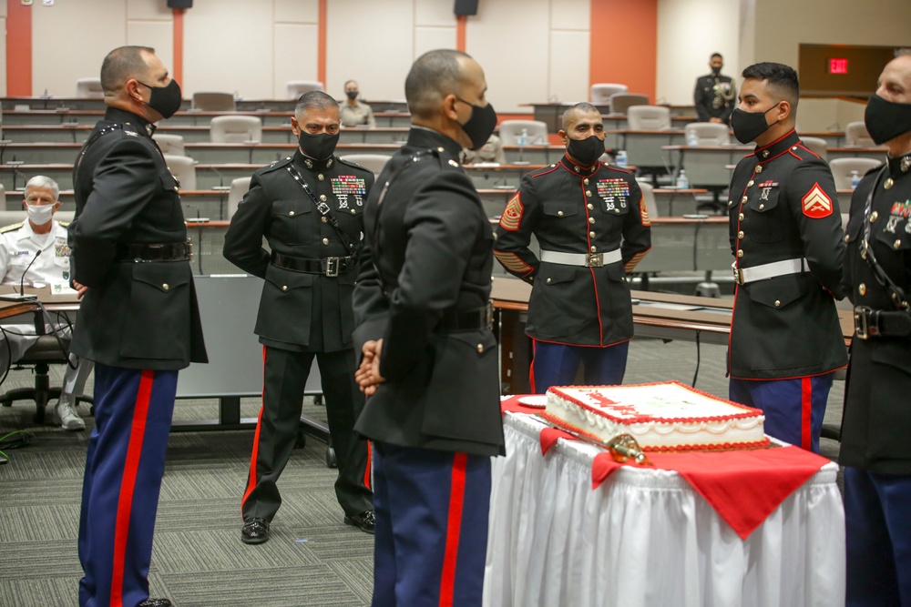 US Marine Corps Forces South honor the Corps’ 245th birthday with a cake cutting ceremony