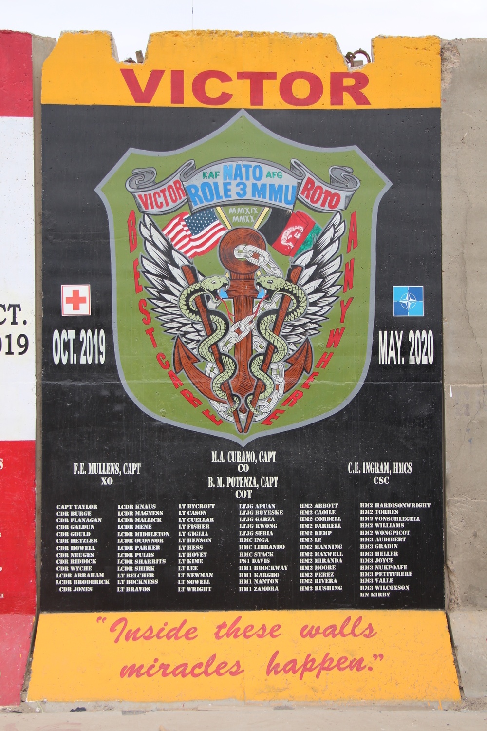 NATO Role 3 Multinational Medical Unit (MMU) Legacy Walls