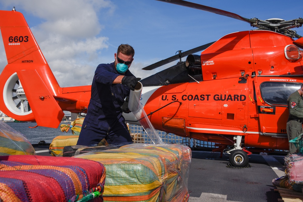 Coast Guard Cutter James offloads more than $411.3 million in cocaine, marijuana at Port Everglades