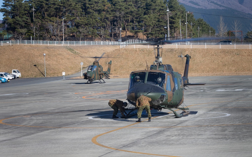 JGSDF Conducts Flight Operations Training on CATC Camp Fuji