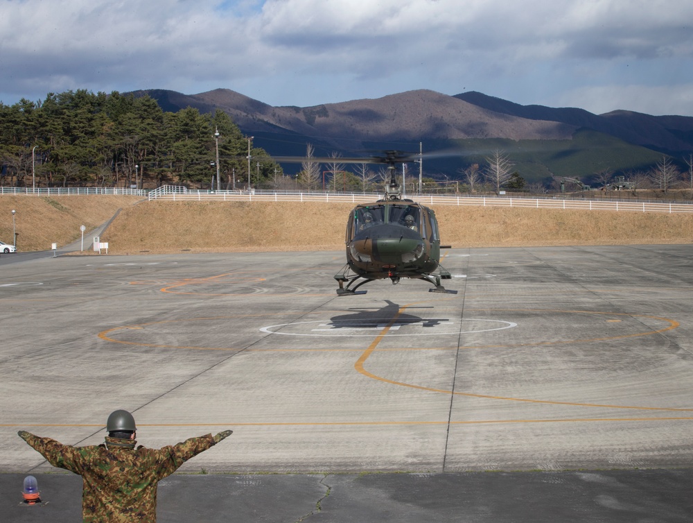 JGSDF Conducts Flight Operations Training on CATC Camp Fuji