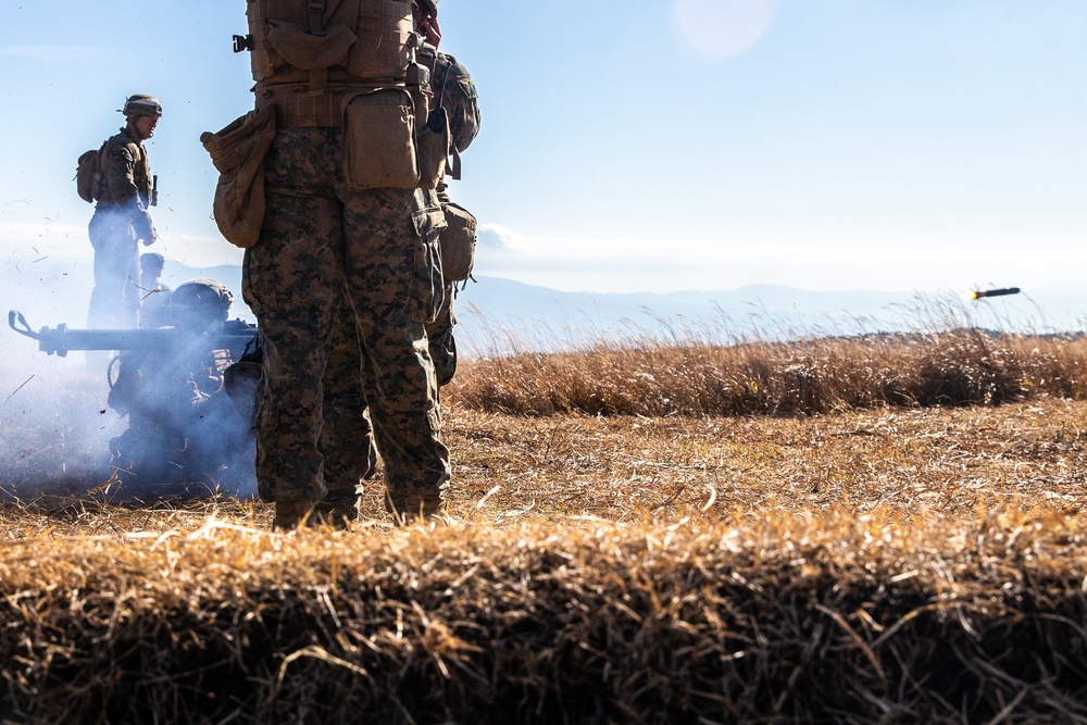 U.S. Marines participate in a live-fire squad attack range during exercise Fuji Viper 21.1