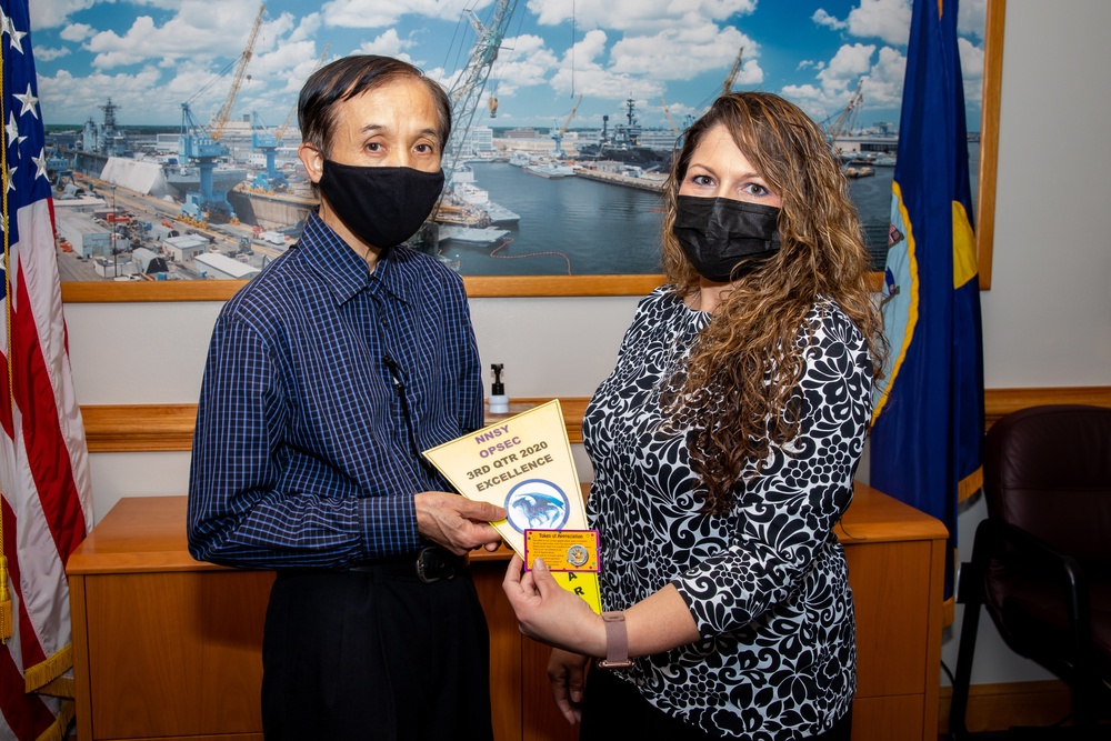 Code 700 Wins Third Quarter OPSEC Award