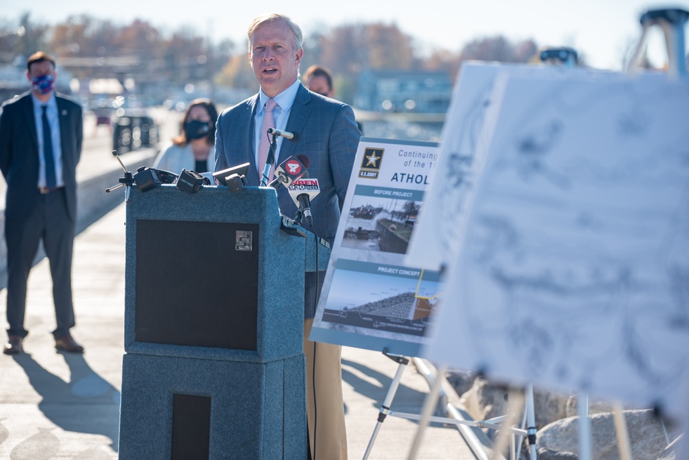 Athol Springs shoreline protection project ribbon-cutting ceremony