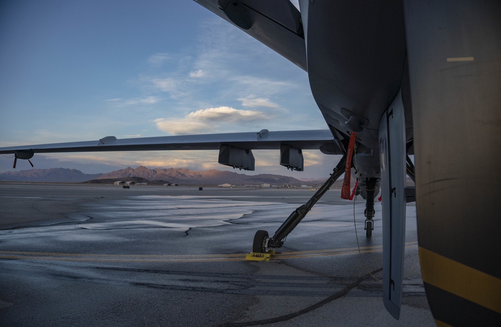 Sun sets over the MQ-9 Reaper