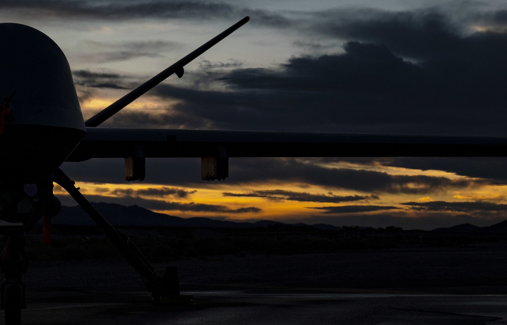 Sun sets over the MQ-9 Reaper
