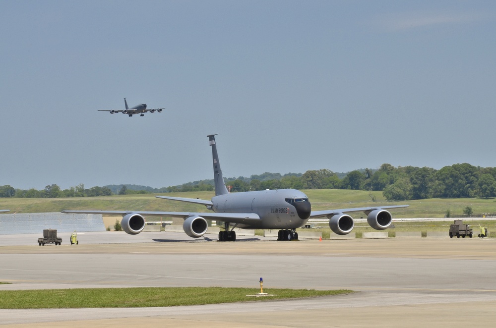 KC-135R Takes Off During Training Mission