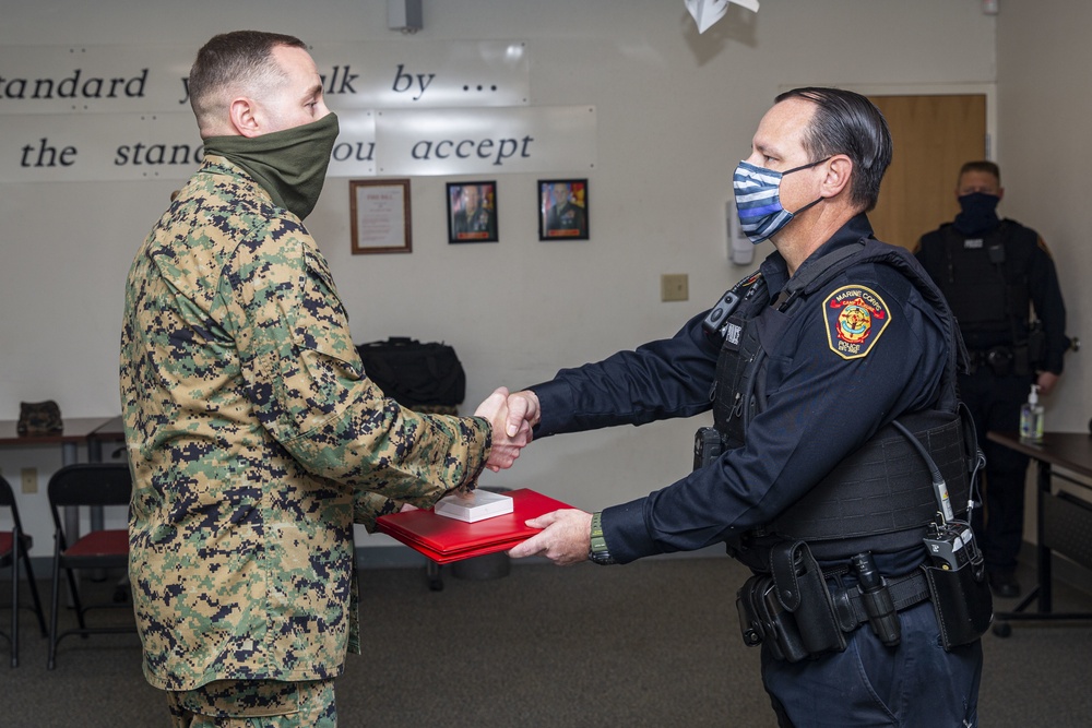 Two Camp Lejeune Police Officers receive Lifesaving Award