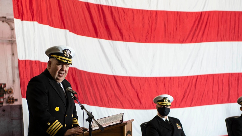 USS Dwight D. Eisenhower Holds Change of Command