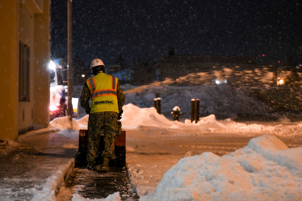 NAVFAC Far East Clears Snow