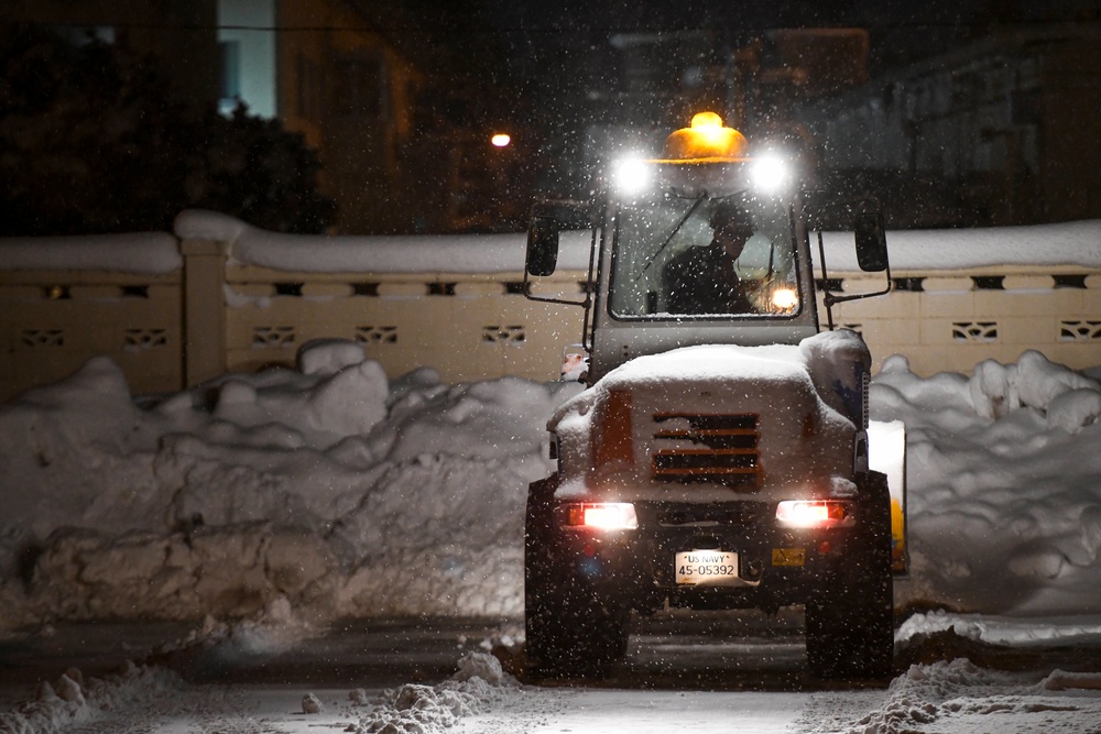 NAVFAC Far East Clears Snow