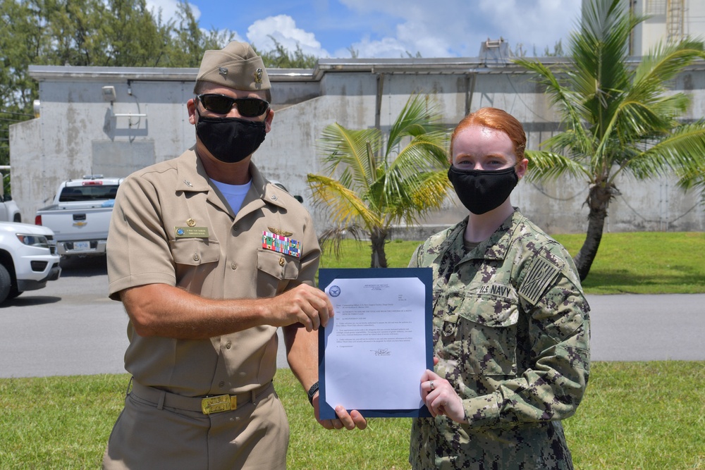 Frocking Ceremonies on Diego Garcia Dec. 18, 2020