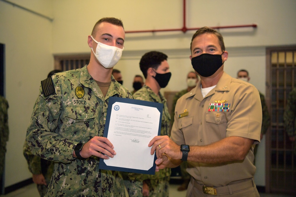 Frocking Ceremonies on Diego Garcia Dec. 18, 2020