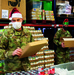 Michigan National Guard at food banks and soup kitchens, gathering food for the community