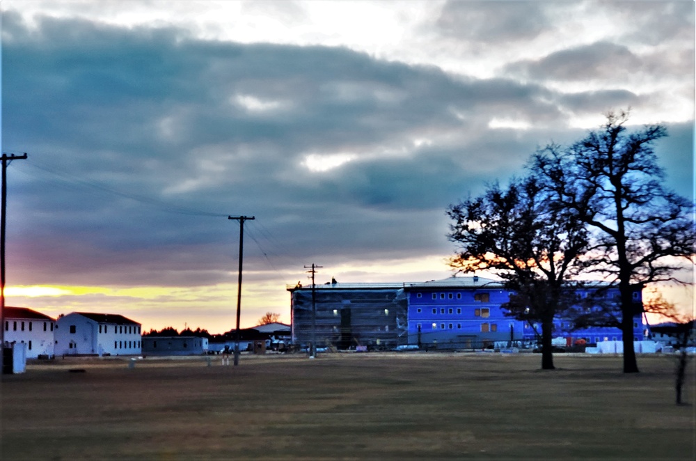 Sunset at Fort McCoy's cantonment area