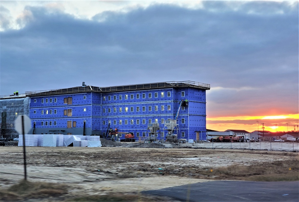 Sunset at Fort McCoy's cantonment area