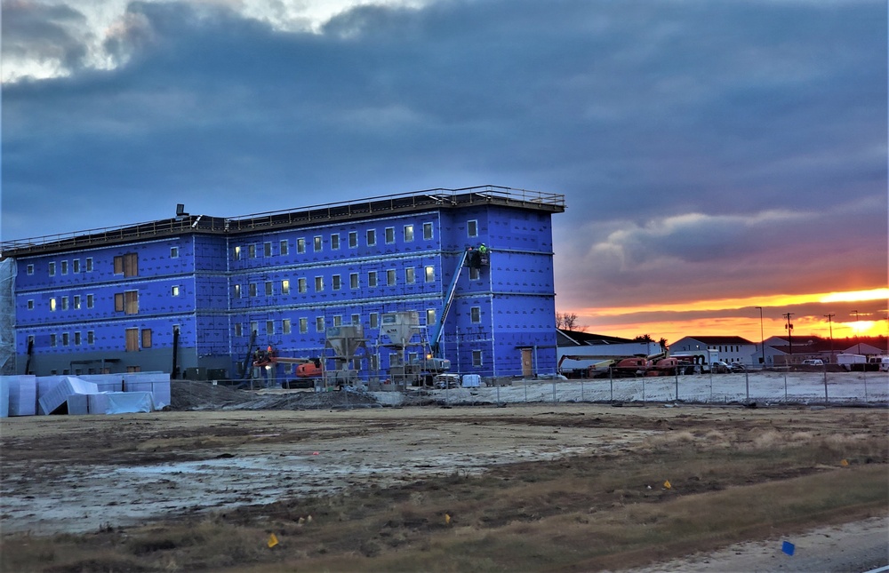 Sunset at Fort McCoy's cantonment area