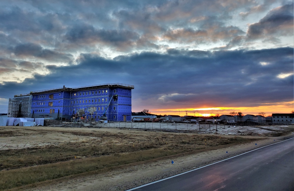 Sunset at Fort McCoy's cantonment area