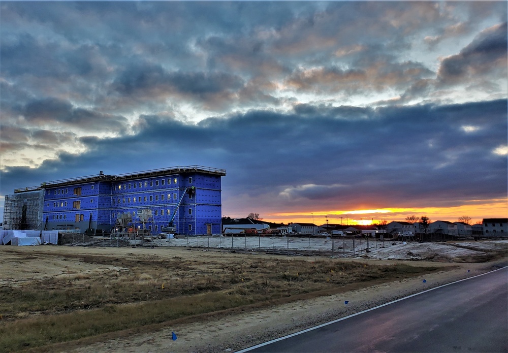 Sunset at Fort McCoy's cantonment area