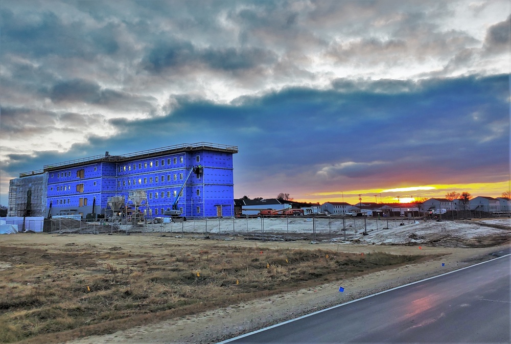 Sunset at Fort McCoy's cantonment area