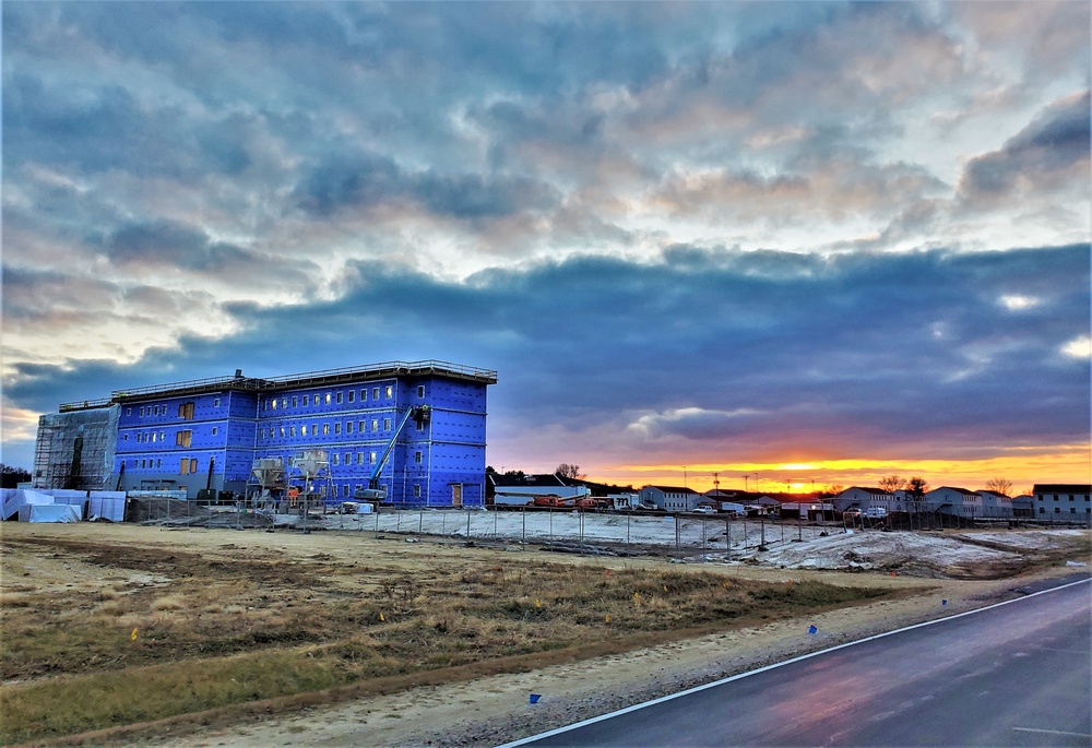 Sunset at Fort McCoy's cantonment area