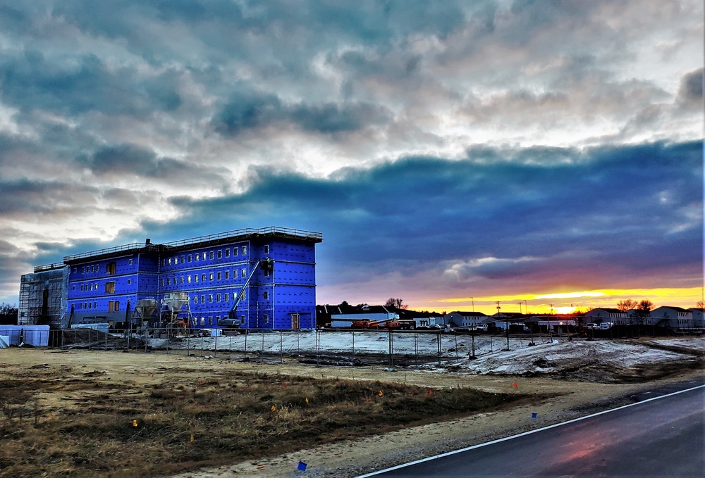 Sunset at Fort McCoy's cantonment area