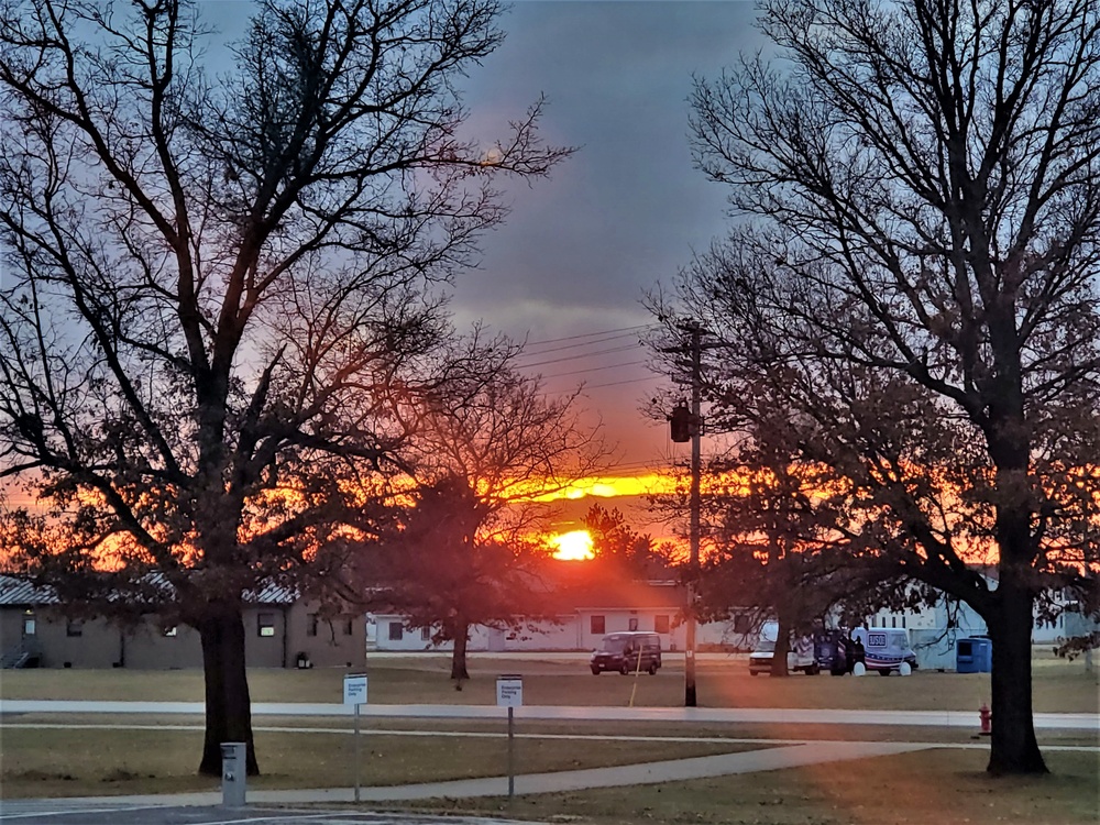 Sunset at Fort McCoy's cantonment area