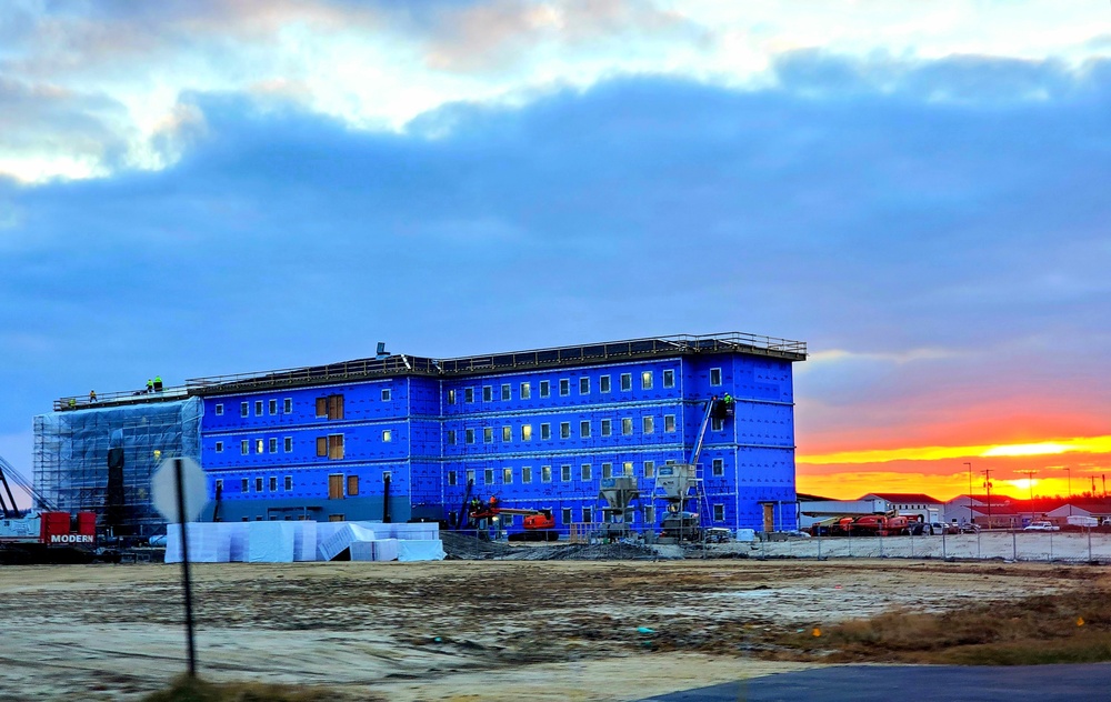 Sunset at Fort McCoy's cantonment area