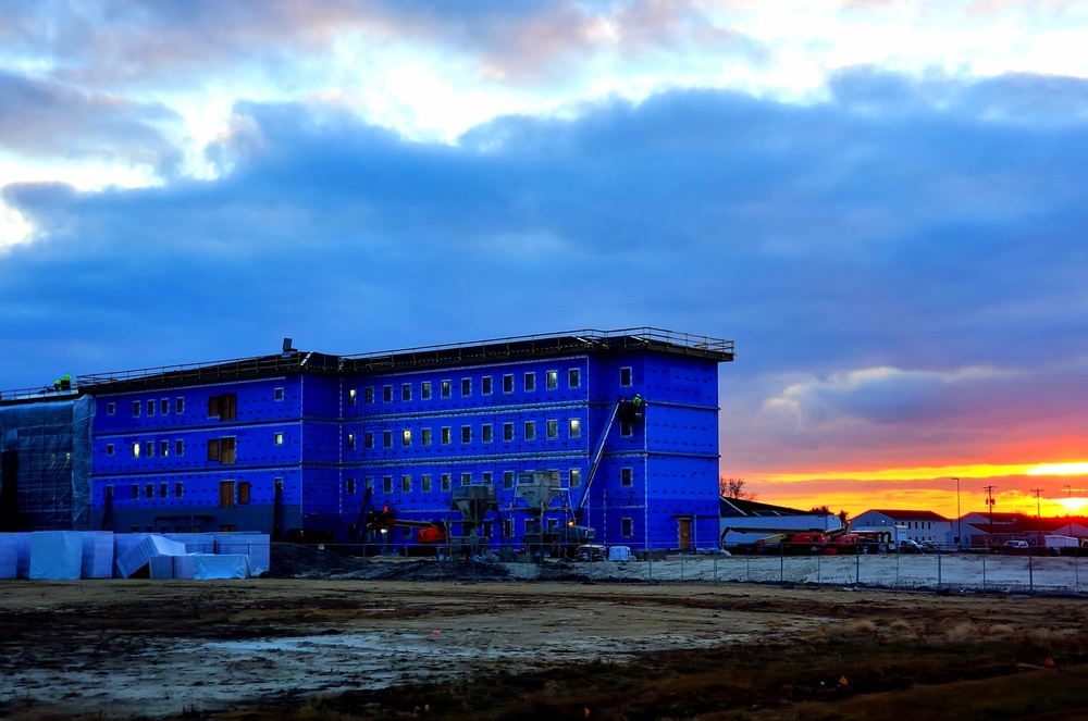 Sunset at Fort McCoy's cantonment area