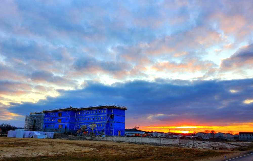 Sunset at Fort McCoy's cantonment area