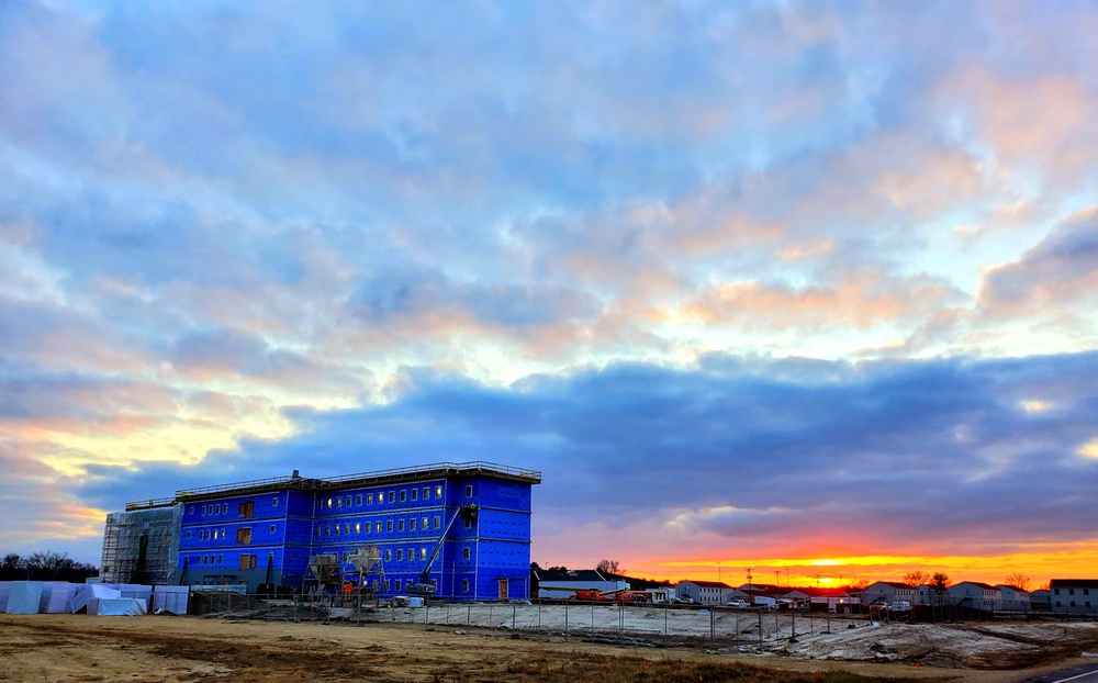 Sunset at Fort McCoy's cantonment area