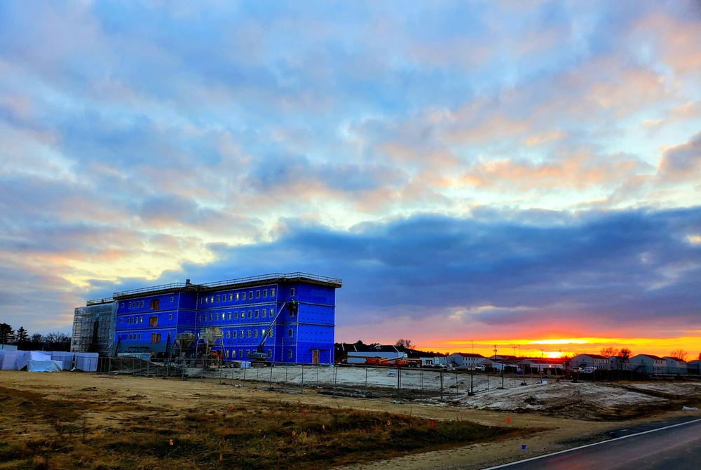 Sunset at Fort McCoy's cantonment area